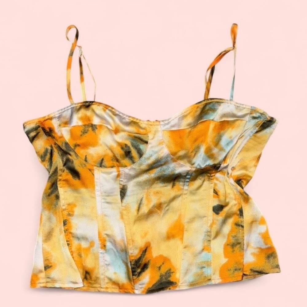PrettyLittleThing Tie-Dye Corset Style Top – Size 16